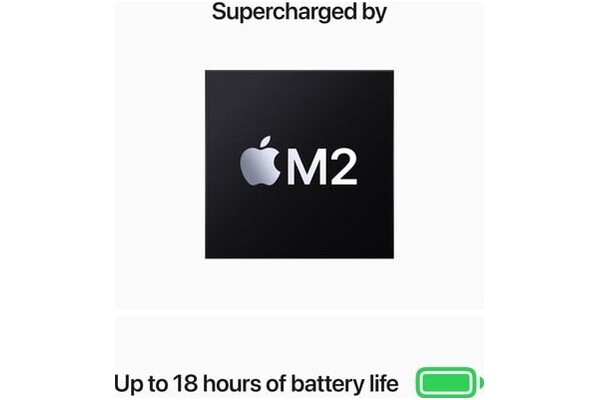 Laptop Apple MacBook Air 13.6" Apple M2 M2 (8 rdz.) 8GB 256GB SSD macos monterey księżycowa poświata