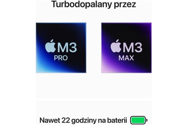 Laptop Apple MacBook Pro 16.2" Apple M3 Pro M3 Pro (18 rdz.) 36GB 512GB SSD macOS Sonoma gwiezdna czerń