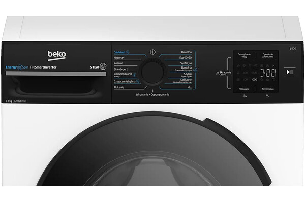 Pralka Beko BM3WFSU38215WBDC SteamCure 8.0kg 1200obr./min