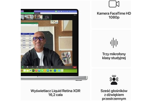 Laptop Apple MacBook Pro 16.2" Apple M3 Max M3 Max (40 rdz.) 48GB 1024GB SSD macOS Sonoma srebrny