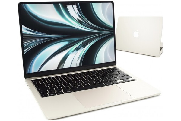 Laptop Apple MacBook Air 13.6" Apple M2 M2 (8 rdz.) 16GB 256GB SSD macOS księżycowa poświata