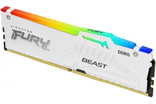 Pamięć RAM Kingston Fury White Beast RGB 32GB DDR5 6000MHz Z radiatorem 1.35V 36CL
