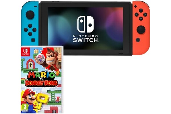 Konsola Nintendo Switch czarny + Mario vs. Donkey Kong + Kontroler Switch