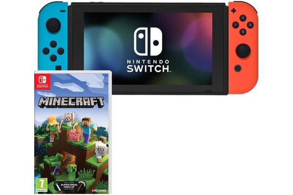 Konsola Nintendo Switch czarny + Minecraft + Kontroler Switch