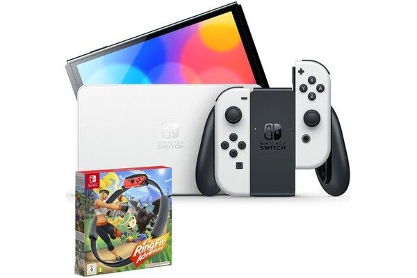 Konsola Nintendo Switch OLED biały + Ring Fit Adventure