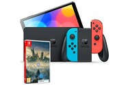 Konsola Nintendo Switch OLED niebiesko-czerwony + Dziedzictwo Hogwartu