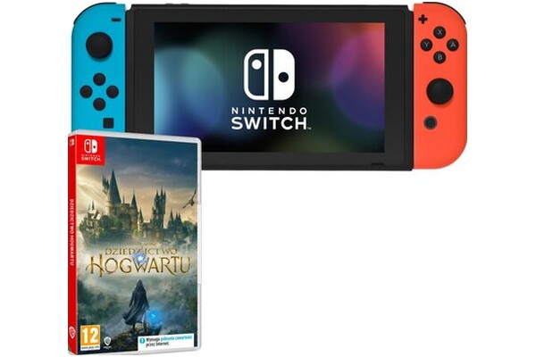 Konsola Nintendo Switch czarny + Dziedzictwo Hogwartu + Kontroler Switch