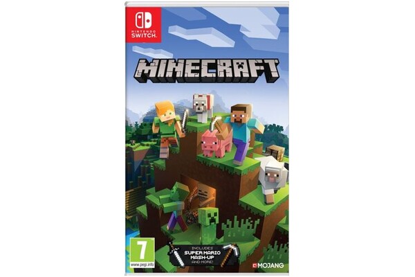 Konsola Nintendo Switch OLED niebiesko-czerwony + Minecraft