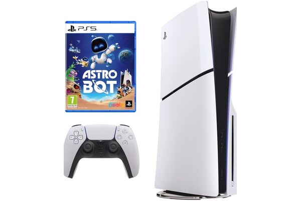 Konsola Sony PlayStation 5 Slim biało-czarny + Astro Bot Gra PS5