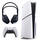Konsola Sony PlayStation 5 Slim biało-czarny + słuchawki SONY Bezprzewodowe