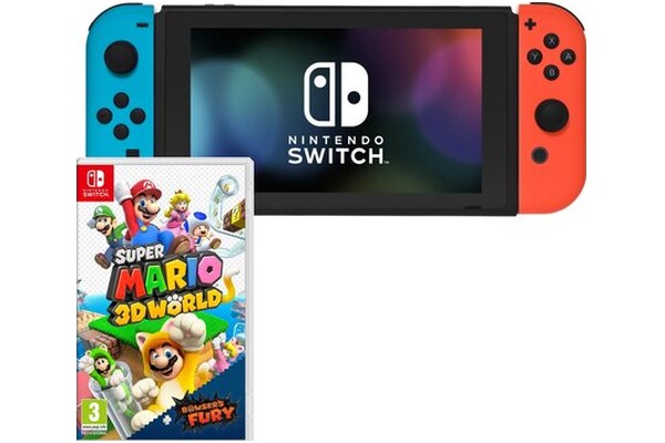 Konsola Nintendo Switch czarny + Super Mario 3D World + Kontroler Switch