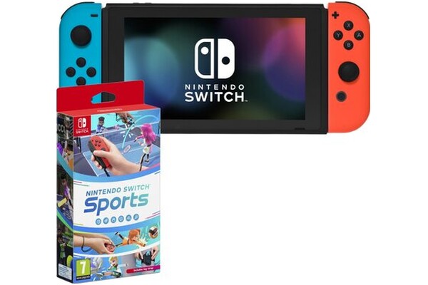 Konsola Nintendo Switch czarny + Nintendo Switch Sports + Kontroler Switch