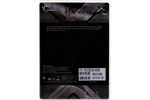 Pamięć RAM G.Skill Ripjaws X 16GB DDR3 2133MHz Z radiatorem 12CL