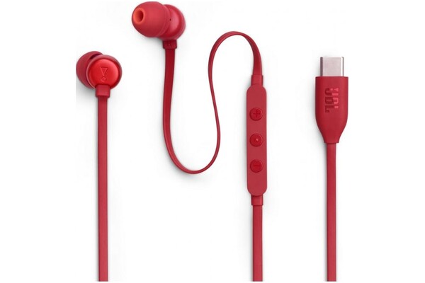 Słuchawki JBL T310 Dokanałowe Przewodowe czerwony