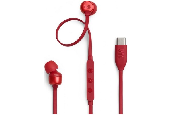 Słuchawki JBL T310 Dokanałowe Przewodowe czerwony