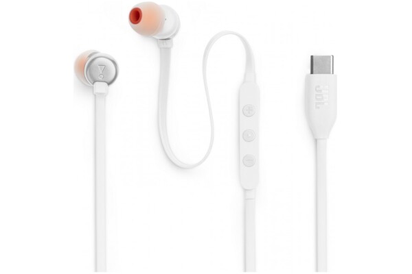 Słuchawki JBL T310 Dokanałowe Przewodowe biały