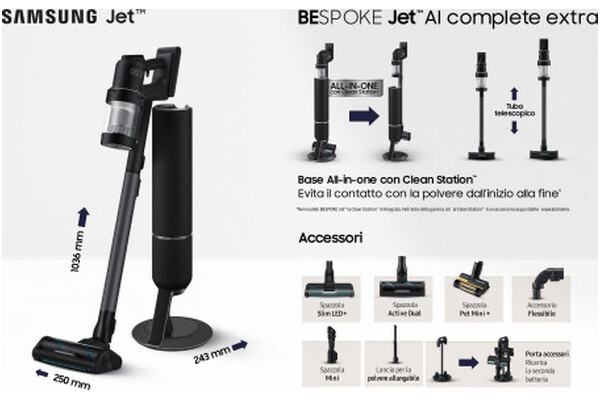 Odkurzacz Samsung VS28C9784QK Jet Bespoke Ai tradycyjny bezworkowy