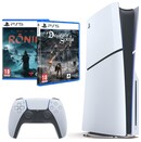 Konsola Sony PlayStation 5 Slim biało-czarny + Demons Soul Remake|Marvels Spider-Man 2