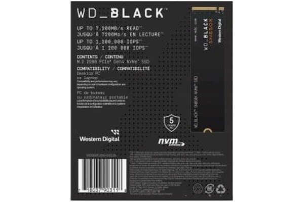 Dysk wewnętrzny WD WDS800T2X0E Black SSD M.2 NVMe 8TB