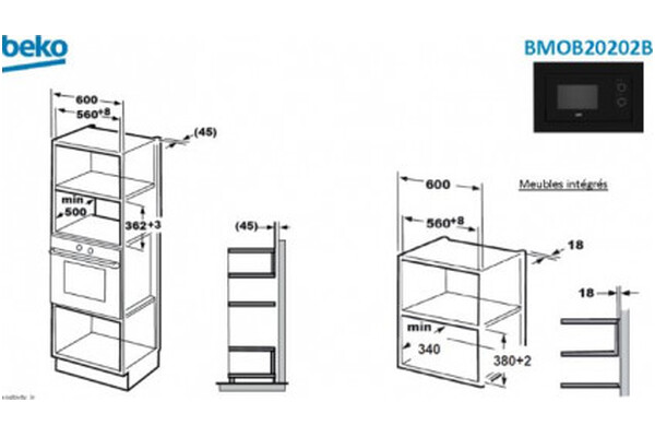Kuchenka mikrofalowa Beko BMOB20202B 20l