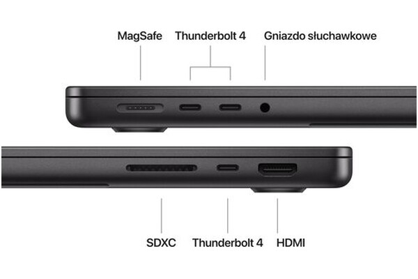 Laptop Apple MacBook Pro 14.2" Apple M4 M4 (10 rdz.) 24GB 1024GB SSD macOS Sequoia gwiezdna czerń