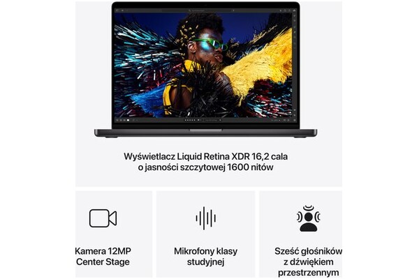 Laptop Apple MacBook Pro 16.2" Apple M4 Max M4 Max (40 rdz.) 48GB 1024GB SSD macOS gwiezdna czerń