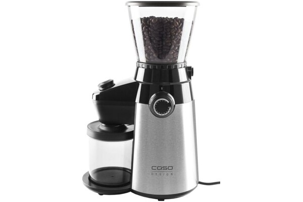 Młynek do kawy żarnowy CASO Germany Barista Flavour czarno-srebrny