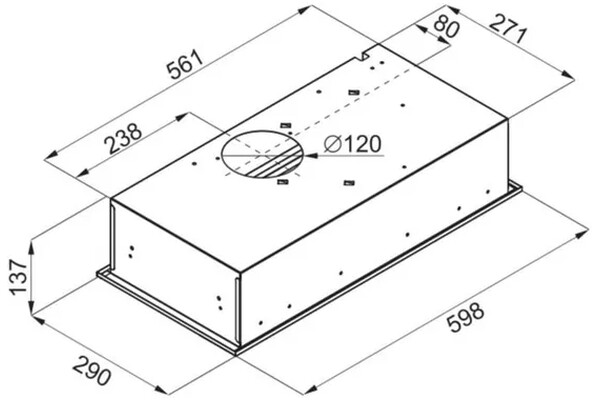 Okap kuchenny Podszafkowy AMICA OMC6241B