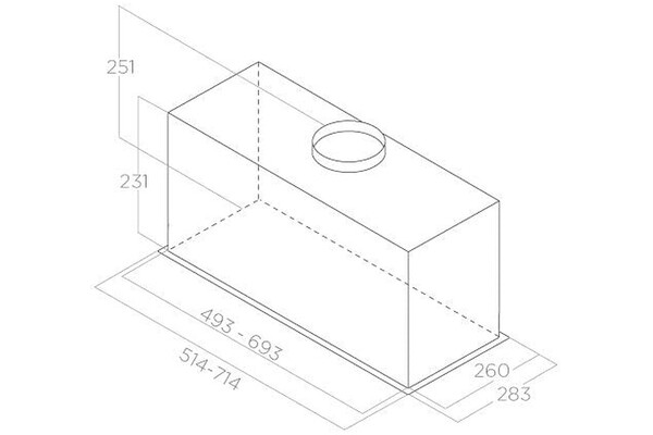 Okap kuchenny Wkład ELICA Fold Bl BL/A/52