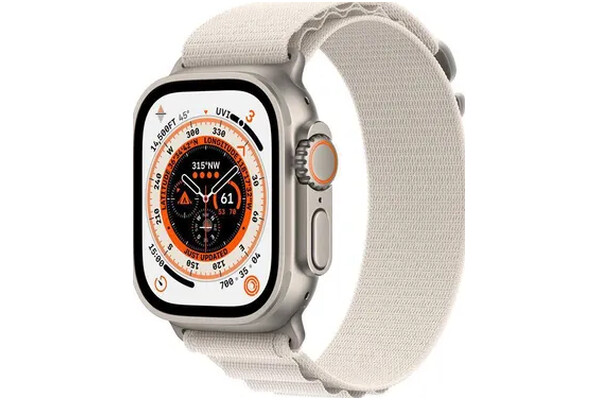 Smartwatch Apple Watch Ultra 1.75" kremowo-tytanowy