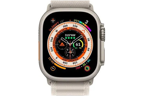 Smartwatch Apple Watch Ultra 1.75" kremowo-tytanowy