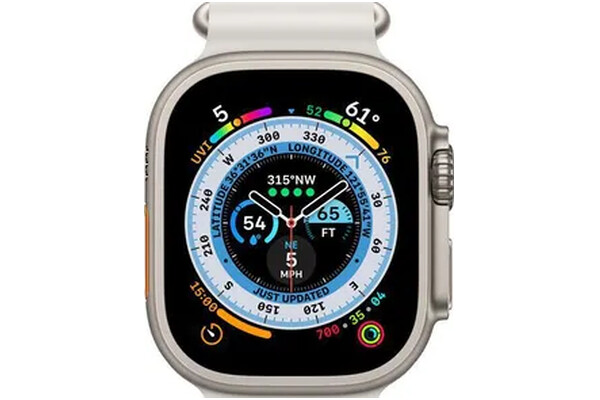 Smartwatch Apple Watch Ultra 1.75" biało-tytanowy