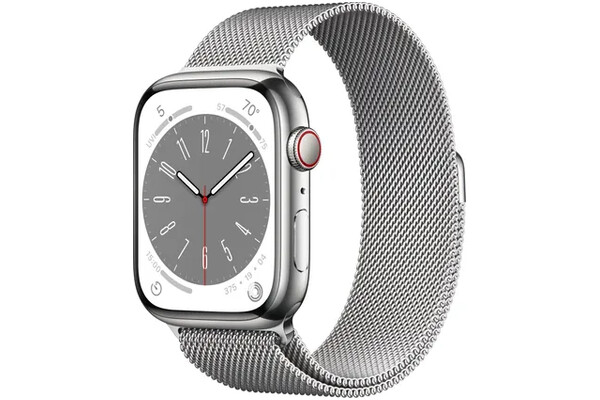 Smartwatch Apple Watch Series 8 1.77" srebrny
