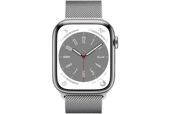 Smartwatch Apple Watch Series 8 1.77" srebrny