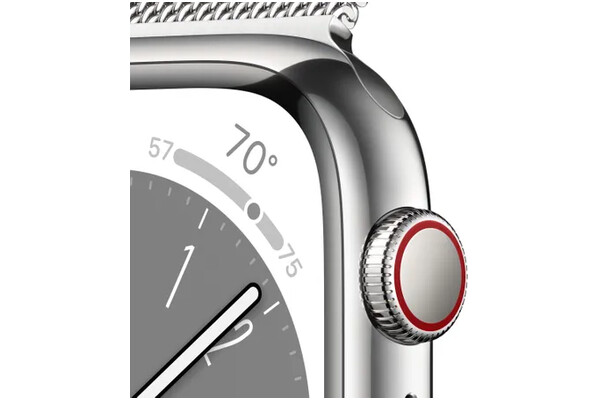 Smartwatch Apple Watch Series 8 1.77" srebrny