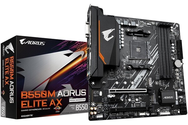 Płyta główna GIGABYTE B550M Aorus Elite AX Socket AM4 AMD B550 DDR4 microATX