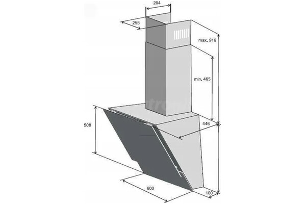 Okap kuchenny Kominowy Gorenje DVG6565KR
