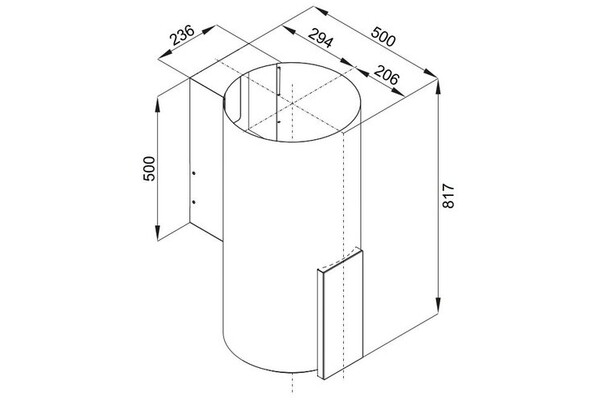 Okap kuchenny Przyścienny VDB Tube P Glass