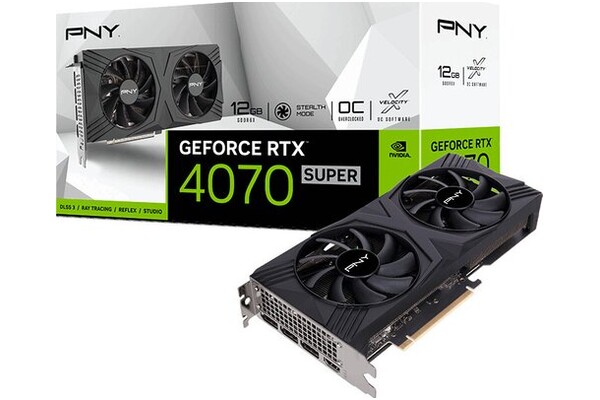 Karta graficzna PNY RTX 4070 SUPER Verto Dual Fan OC 12GB GDDR6