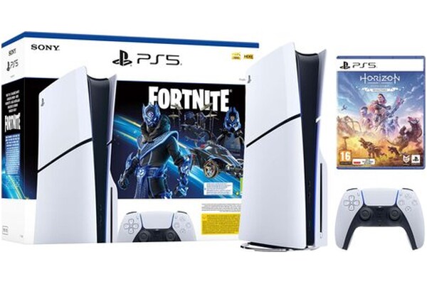 Konsola Sony PlayStation 5 Slim biało-czarny + Horizon Zero Dawn Remastered Gra PS5