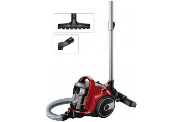 Odkurzacz Bosch BGC05AAA2 Serie 2 Cleann'n Parquet tradycyjny z pojemnikiem 700W czerwony