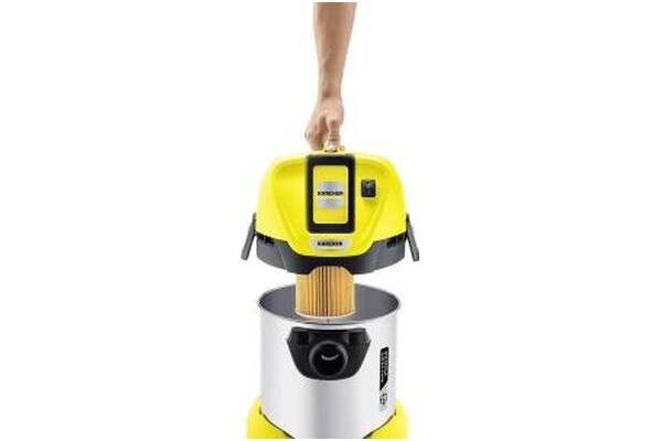 Odkurzacz Kärcher WD3 Premium tradycyjny z pojemnikiem 300W żółty