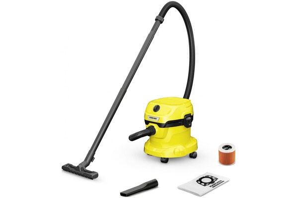 Odkurzacz Kärcher WD2 Plus tradycyjny z pojemnikiem 1000W żółty