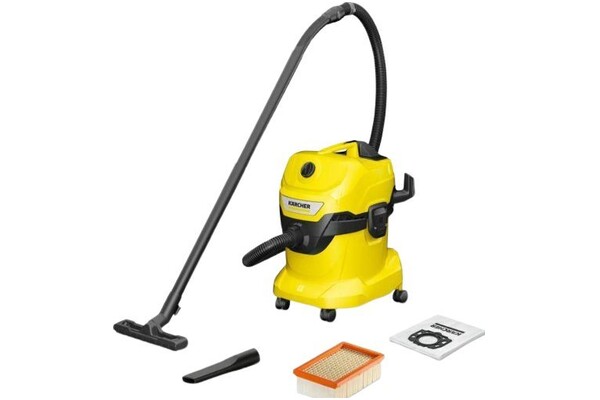 Odkurzacz Kärcher WD4V tradycyjny z pojemnikiem 1000W żółty