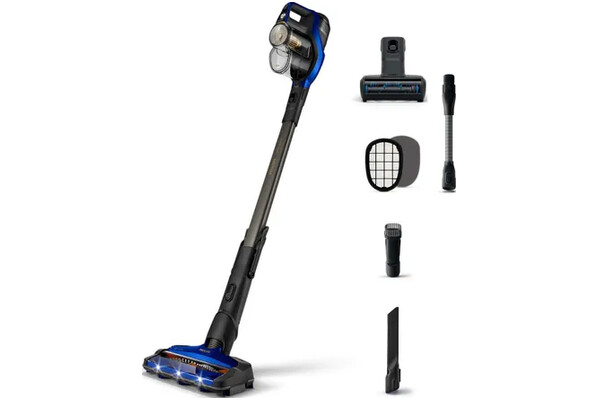 Odkurzacz Philips XC804901 Seria 8000 pionowy bezworkowy czarno-niebieski