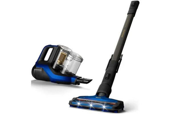 Odkurzacz Philips XC804901 Seria 8000 pionowy bezworkowy czarno-niebieski