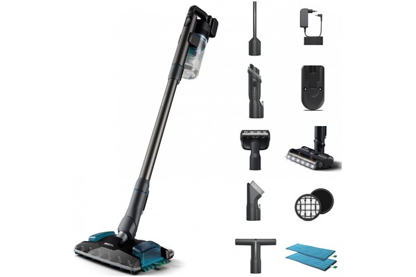 Odkurzacz Philips XC805701 Aqua 8000 pionowy z pojemnikiem niebieski