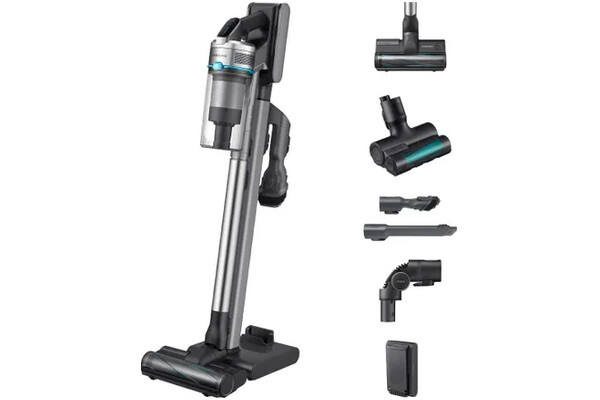 Odkurzacz Samsung VS20R9042T2 Jet 90 Pet pionowy bezworkowy 550W srebrno-czarny