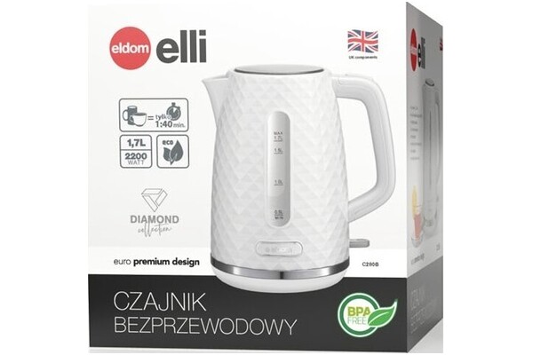 Czajnik elektryczny Eldom C280B Elli 1.7l 2200W