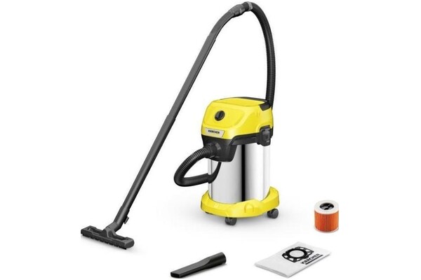 Odkurzacz Kärcher WD3S tradycyjny bezworkowy 1000W żółty
